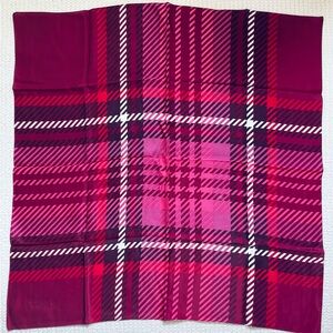 💖 Pink & purple plaid silk — classic Talbots vibes with a twist